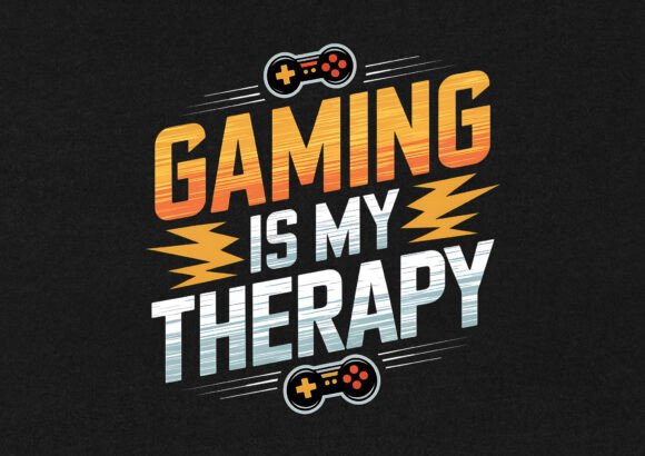 Gaming is My Therapy T-shirt Graphics and T-Shirt Designs