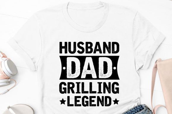 Husband Dad Grilling Legend Black Tshirt