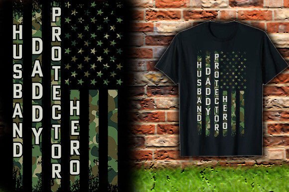HUSBAND DADDY PROTECTOR HERO TSHIRT DESI Graphics