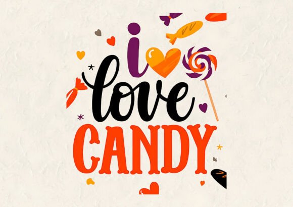 I Love Candy T-shirt Graphics